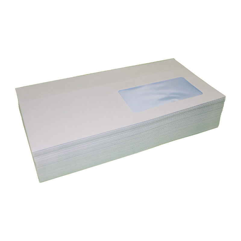 WHITE PAPER ENVELOPES DL SK RIGHT WINDOW 25 pcs