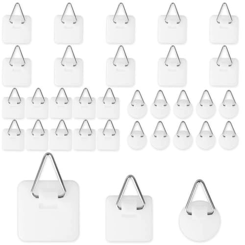 WHITE SELF-ADHESIVE HOOKS FOR PAINTINGS SET OF 30 PIECES WITHOUT DRILLING Brand no brand