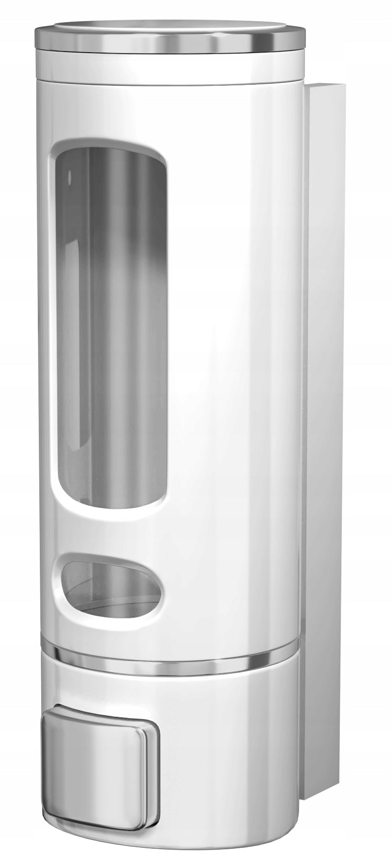 WHITE WALL DISPENSER OF LIQUID SOAP, GEL, SHAMPOO EAN (GTIN) 5907558296884