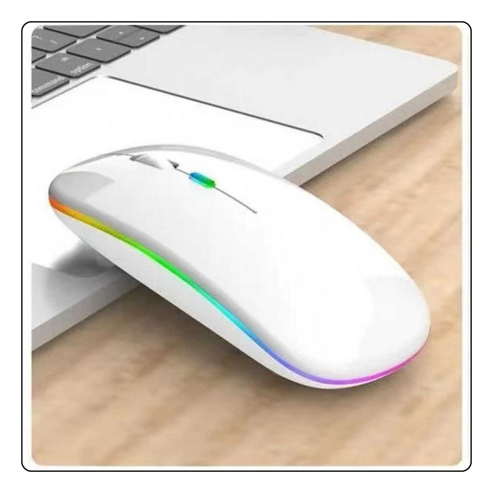 WHITE WIRELESS MOUSE - UNIVERSAL - RANGE 10 M Batteries included no