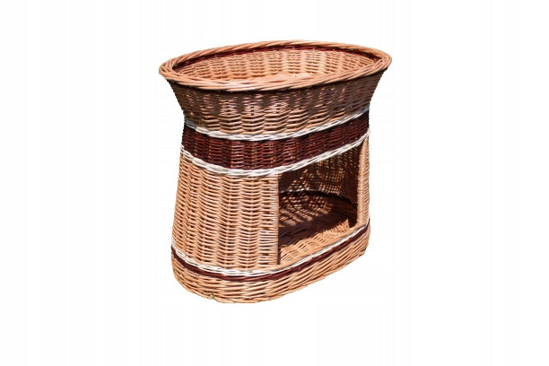 WICKER BED, OVAL, LED HOUSE FOR CAT DOG Brand Wicker-Kosz