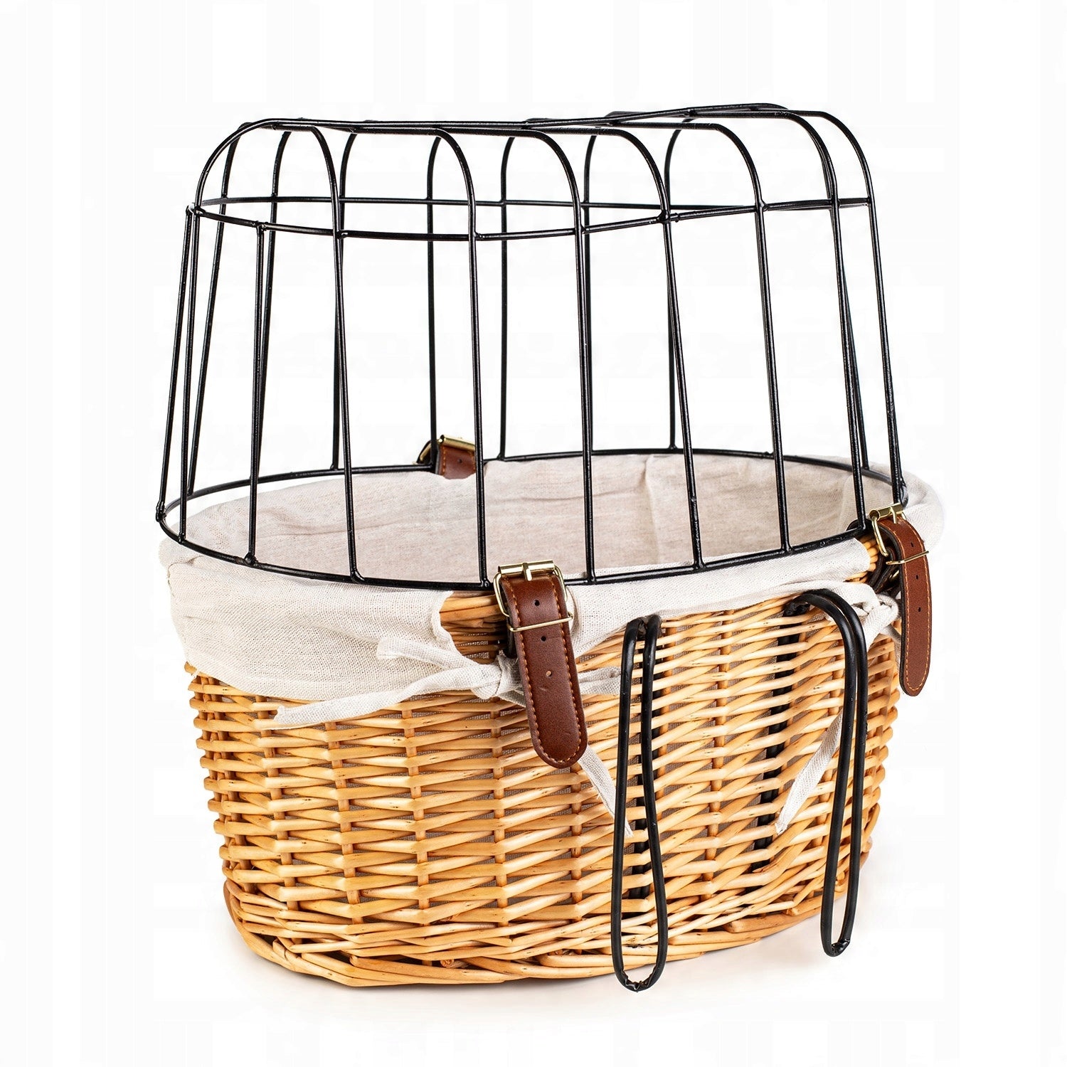 WICKER BICYCLE BASKET FOR MANAGER DOG TRANSPORTER FRONT BASKET Brand Be-Active.pl