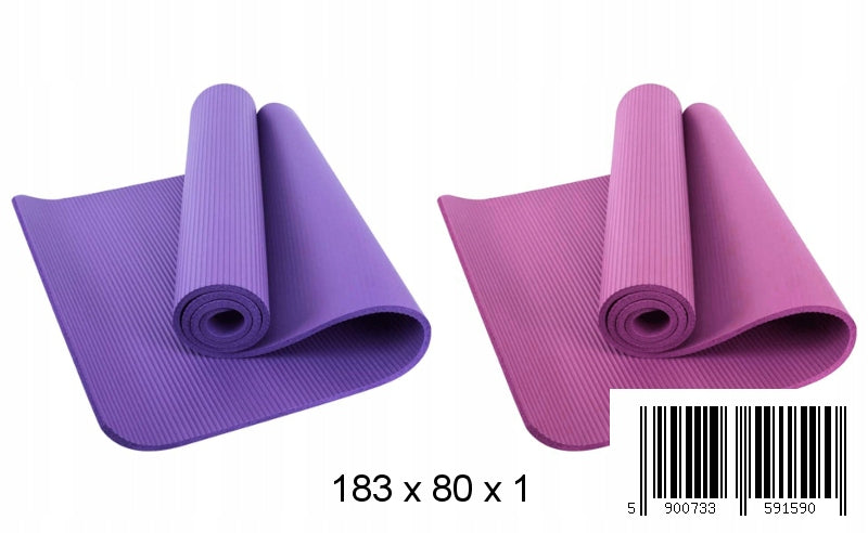 WIDE FOAM YOGA EXERCISE MAT 183x80CM Color multicolor