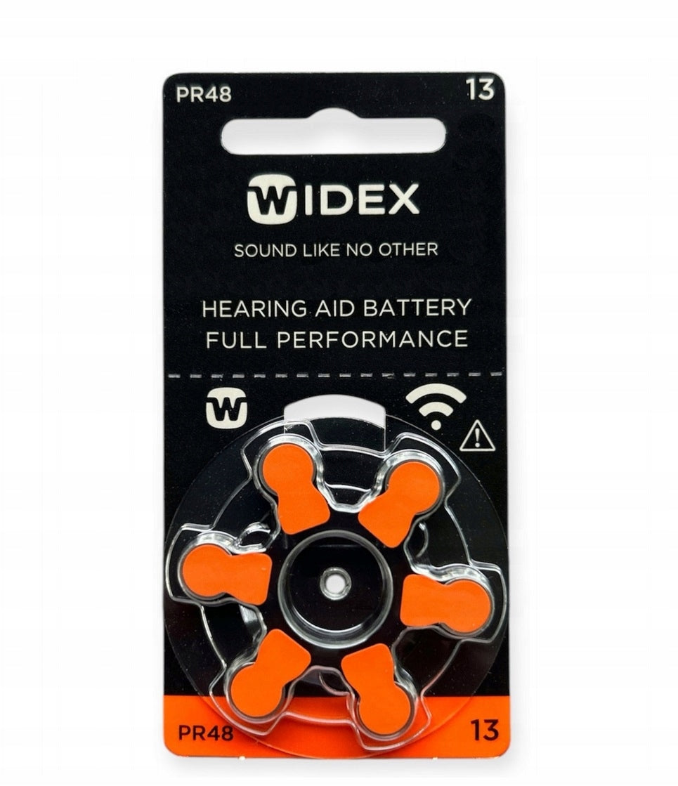 WIDEX 13 BATTERIES FOR HEARING AIDS - 6 pieces