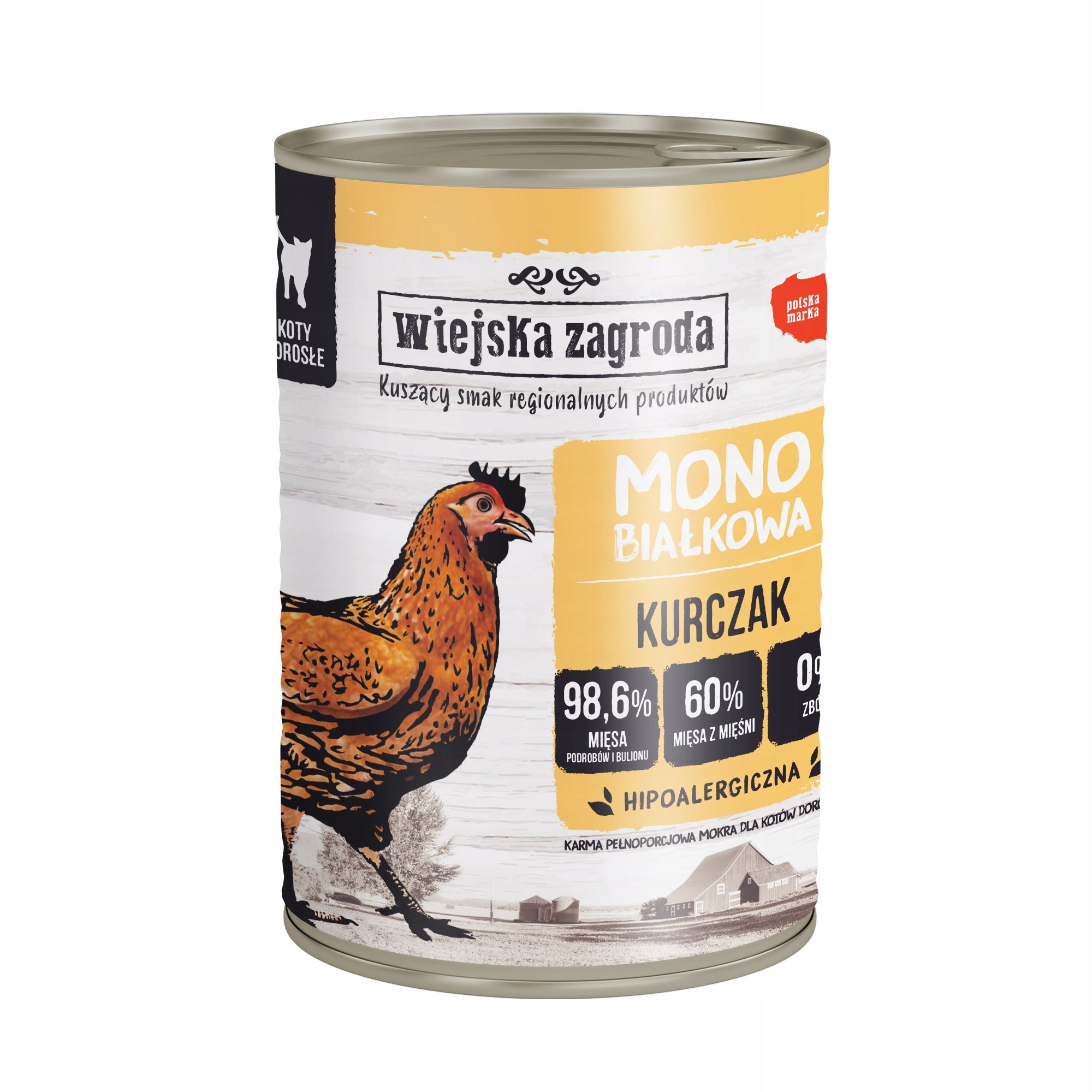 WIEJSKA ZAGRODA Monoprotein 400g Cat Chicken Brand Wiejska Zagroda