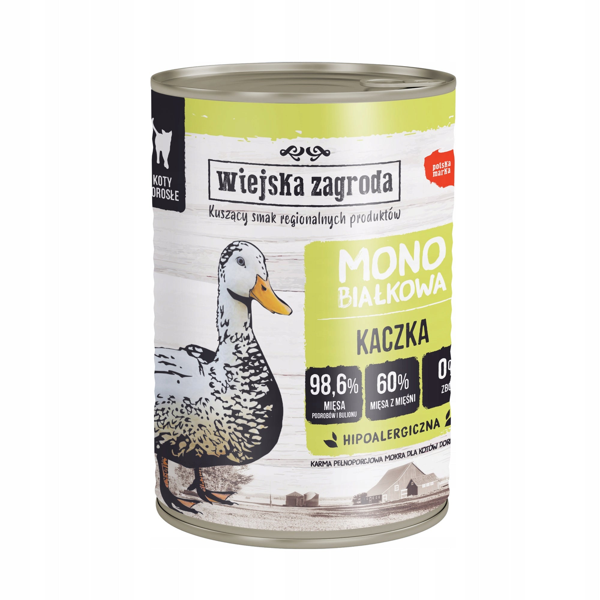 WIEJSKA ZAGRODA Monoprotein 400g Cat Duck Brand Wiejska Zagroda