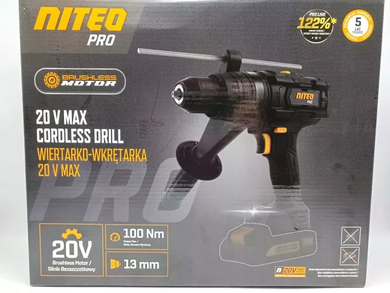 WIERTARKO WKRĘTARKA NITEO TOOLS ZASILANIE AKUMULATOROWE 20 V