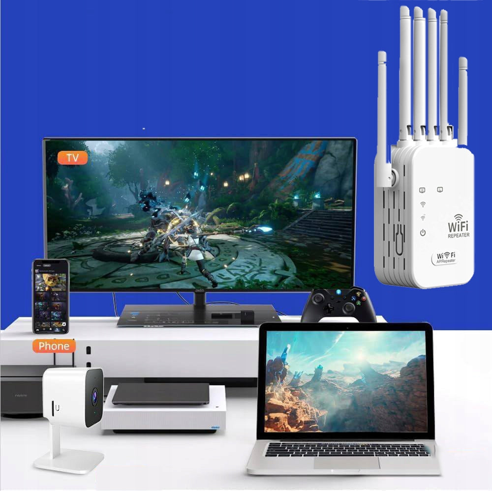 WIFI AMPLIFIER POWERFUL WIRELESS AMPLIFIER REPEATER EXTENDER 300MBPS Packaging status original