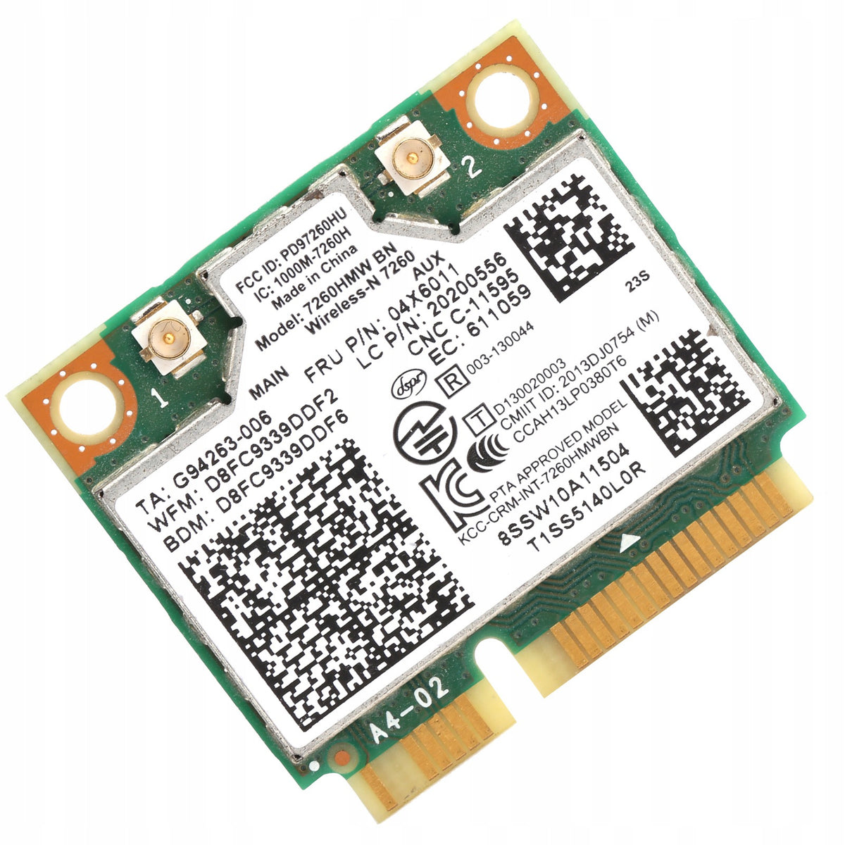 WIFI BLUETOOTH WIRELESS NETWORK CARD 4.0 2.4GHZ MINI PCIE Packaging status original