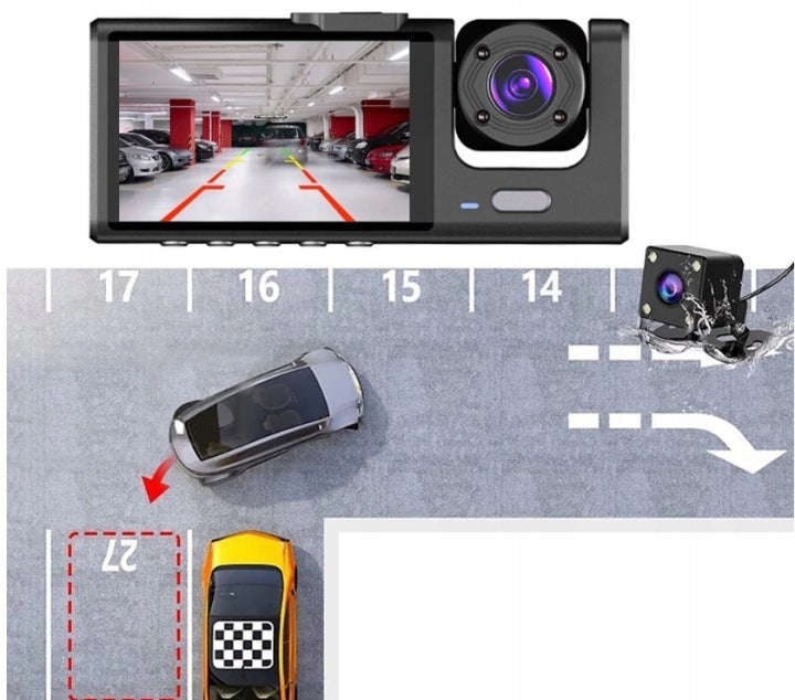 WIFI DASH CAM FULL HD VIDEO RECORDER 3 LENSES+64GB SD Brand no brand