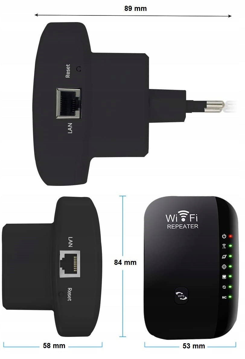 WIFI INTERNET AMPLIFIER FAST AND LONG RANGE Manufacturer code Wzmacniacz Sygnału Wifi