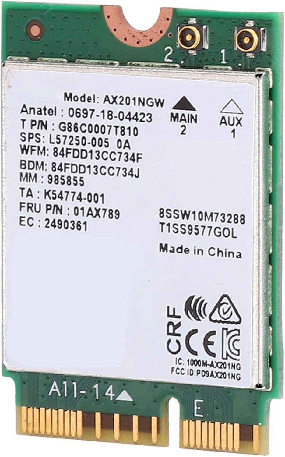 WIFI NETWORK CARD 6 AX2400 GIGABIT M.2 CNVIO2 BLUETOOTH 5.0