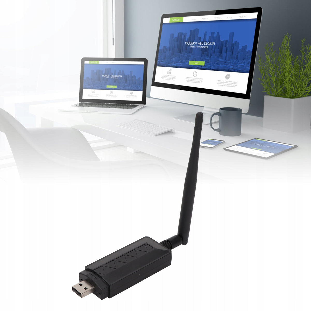 WIFI NETWORK CARD USB ADAPTER WI-FI ANTENNA 150MBPS Manufacturer no brand