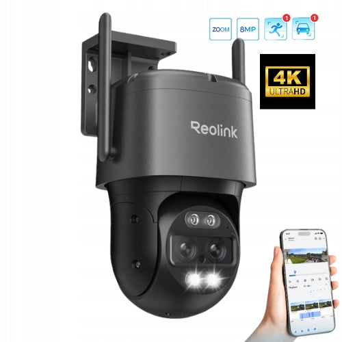 WIFI ROTARY CAMERA EXTERNAL VEHICLE CHARACTER TRACKING 8 Mpx 4K REOLINK