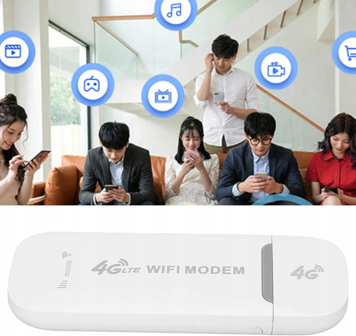 WIFI ROUTER USB 4G LTE MODEM SIM CARD 150MB/S PORTABLE Manufacturer no brand