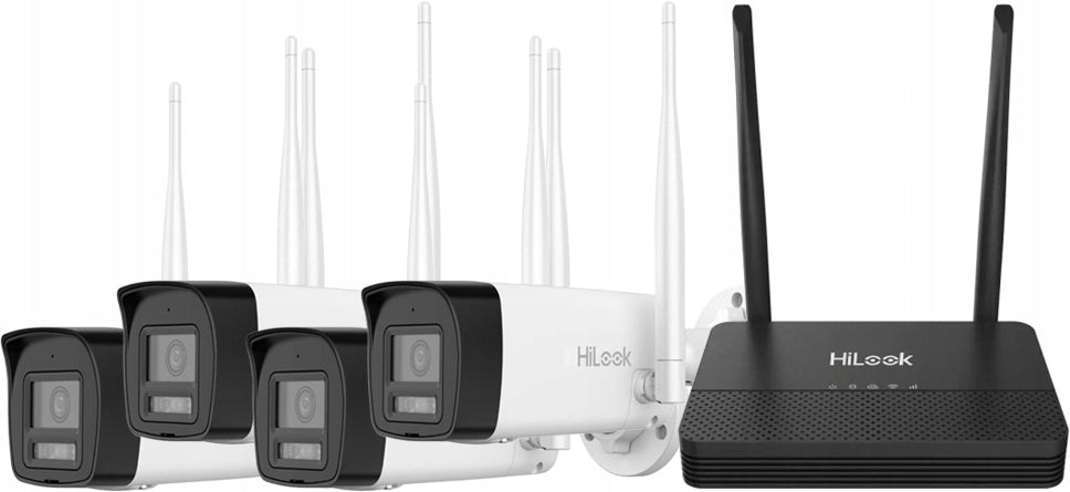 WIFI SURVEILLANCE KIT 4MP EXTERNAL 4 CAMERAS FULL COLOR HILOOK HIKVISION Packaging status original
