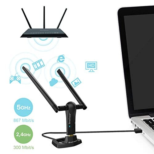 WIFI USB ADAPTER 1200MB/S FOR LAPTOP COMPUTER WINDOWS ANTENNA 5DBI Interface PCI-E