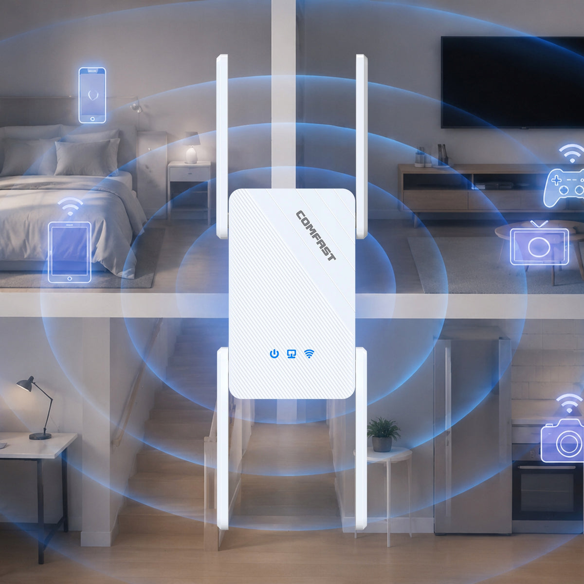 WIFI6 Repeater Wireless Extender 1800Mbps 2.4G&5GHz Wi-Fi Signal Booster Packaging status original
