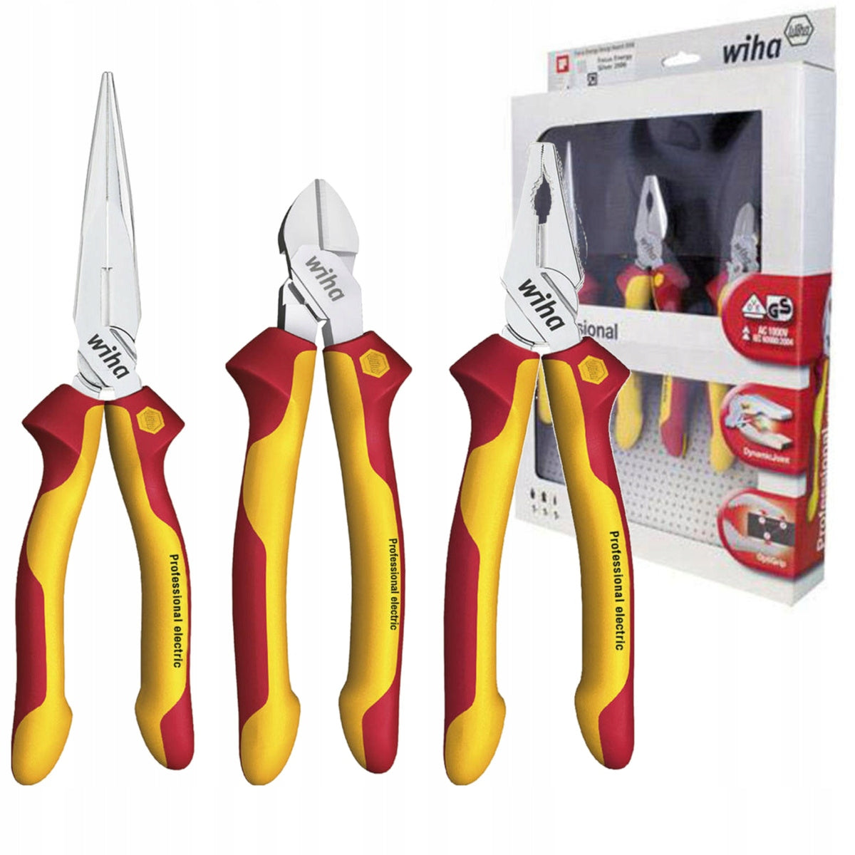 WIHA 26852 CLIP-ON INSULATED PLIERS VDE 1000 V