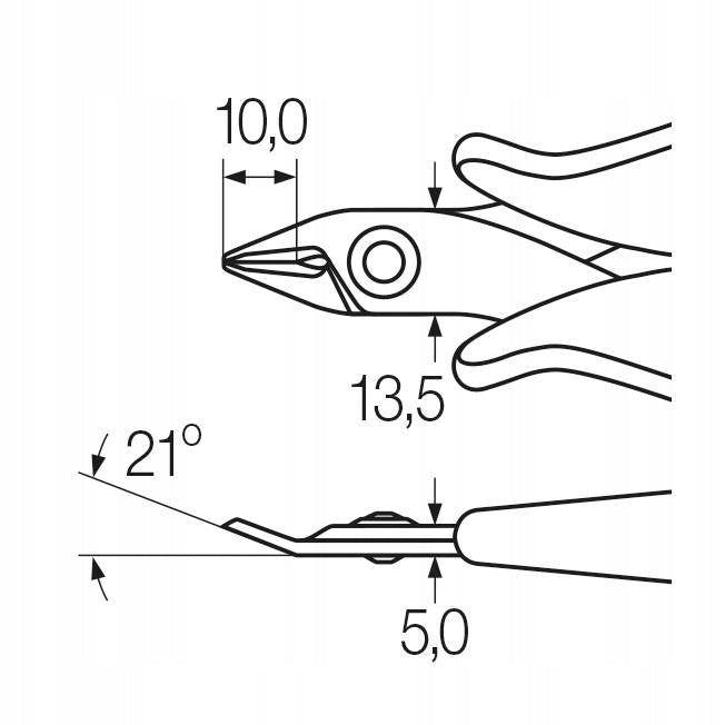 WIHA 27391 SIDE CUTTING PLIERS ELECTRONIC 130 mm Brand Wiha