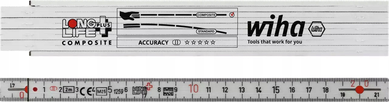 WIHA 37067 Meter Measure Folding Longlife+ Composite 2m
