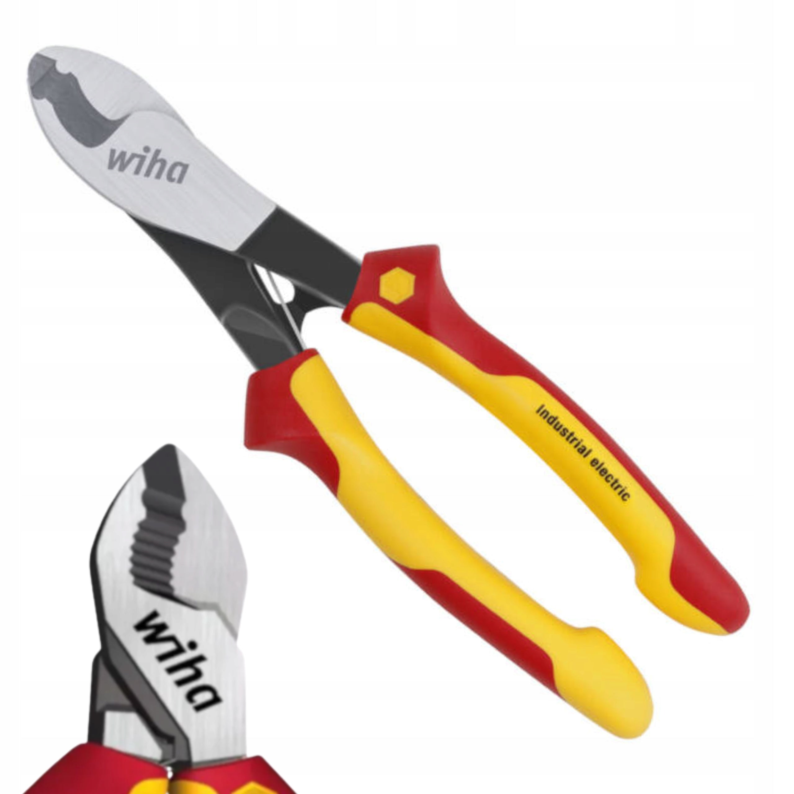 WIHA 43661 CUTTING PLIERS 180mm CUTTING WIRES INSULATION CABLES