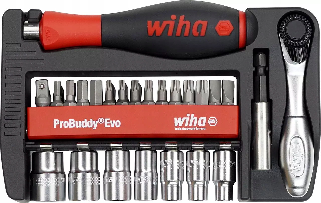 WIHA 46960 SOCKET WRENCH BIT SET 40PCS PROBUDDY MAGNETIC HOLDER