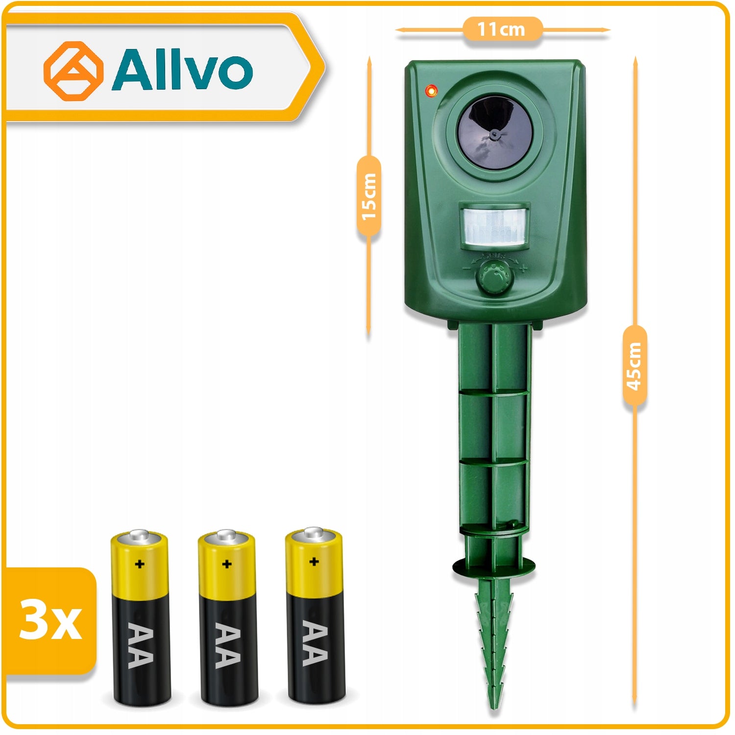 WILD DETERRENT Roe deer Dogs Cats Birds Animal Movement Locator Manufacturer code ALV-D165X