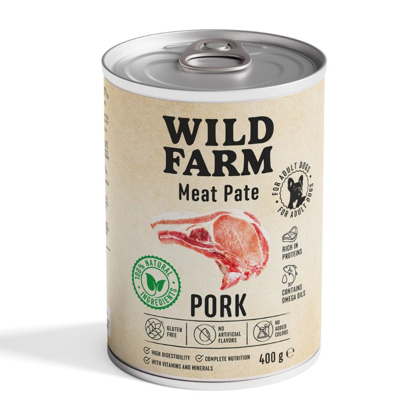 WILD FARM Pate Pork 400g Gluten Free Dog Food