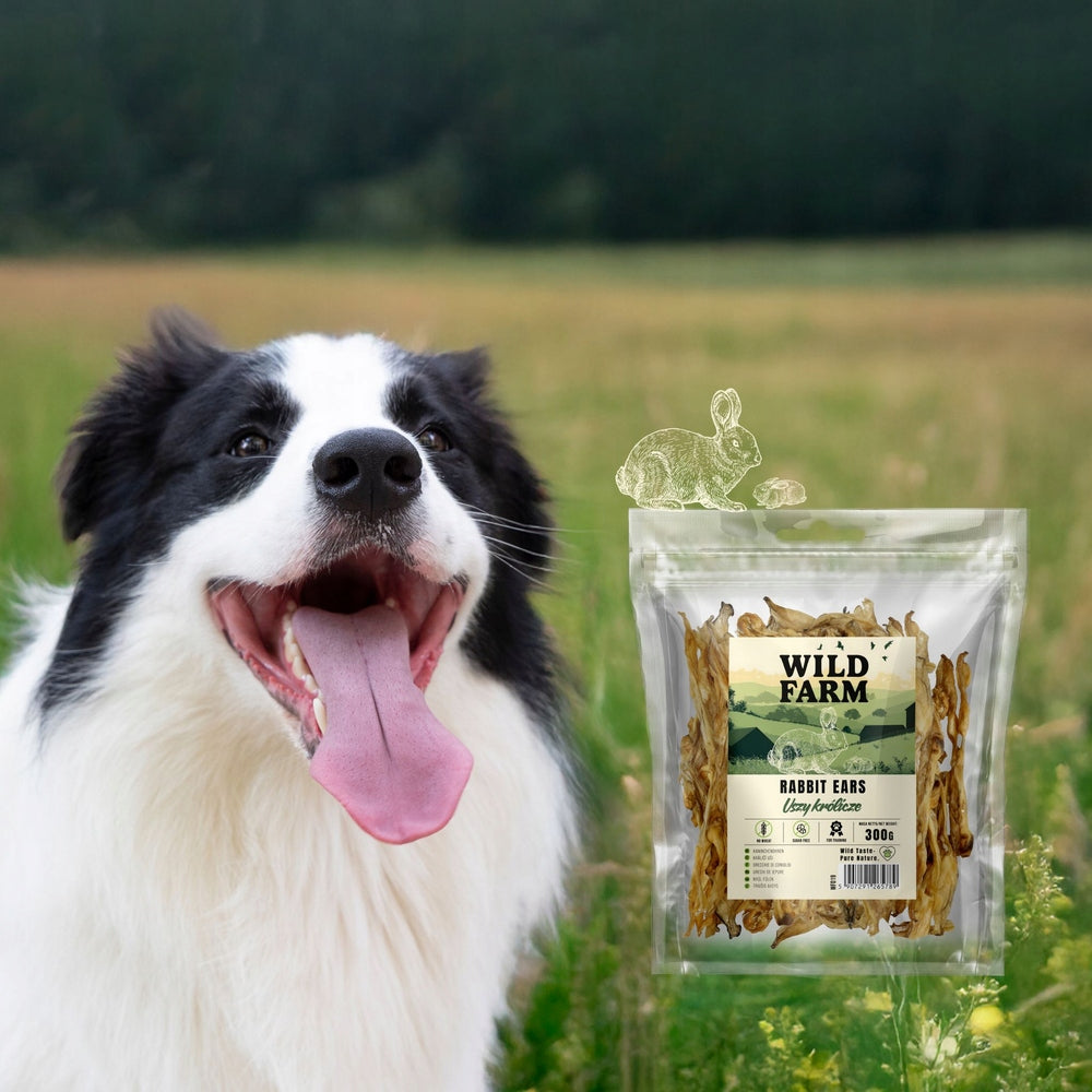 WILD FARM Rabbit Ears - Natural Dog Teether 300g Brand Wild Farm