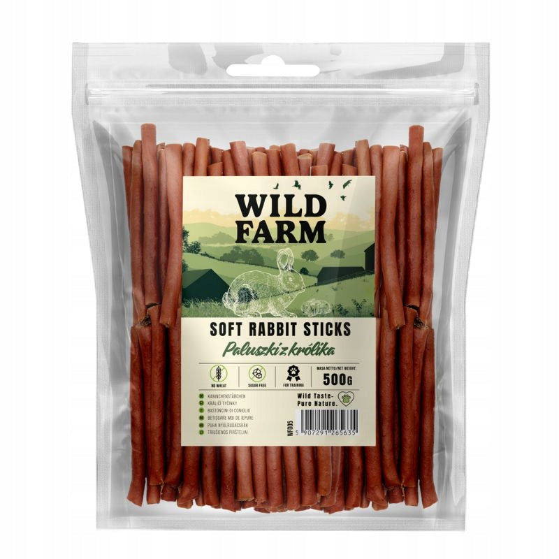 WILD FARM Rabbit Sticks 80% Meat - Dog Treat 500g Manufacturer code 5907291265635