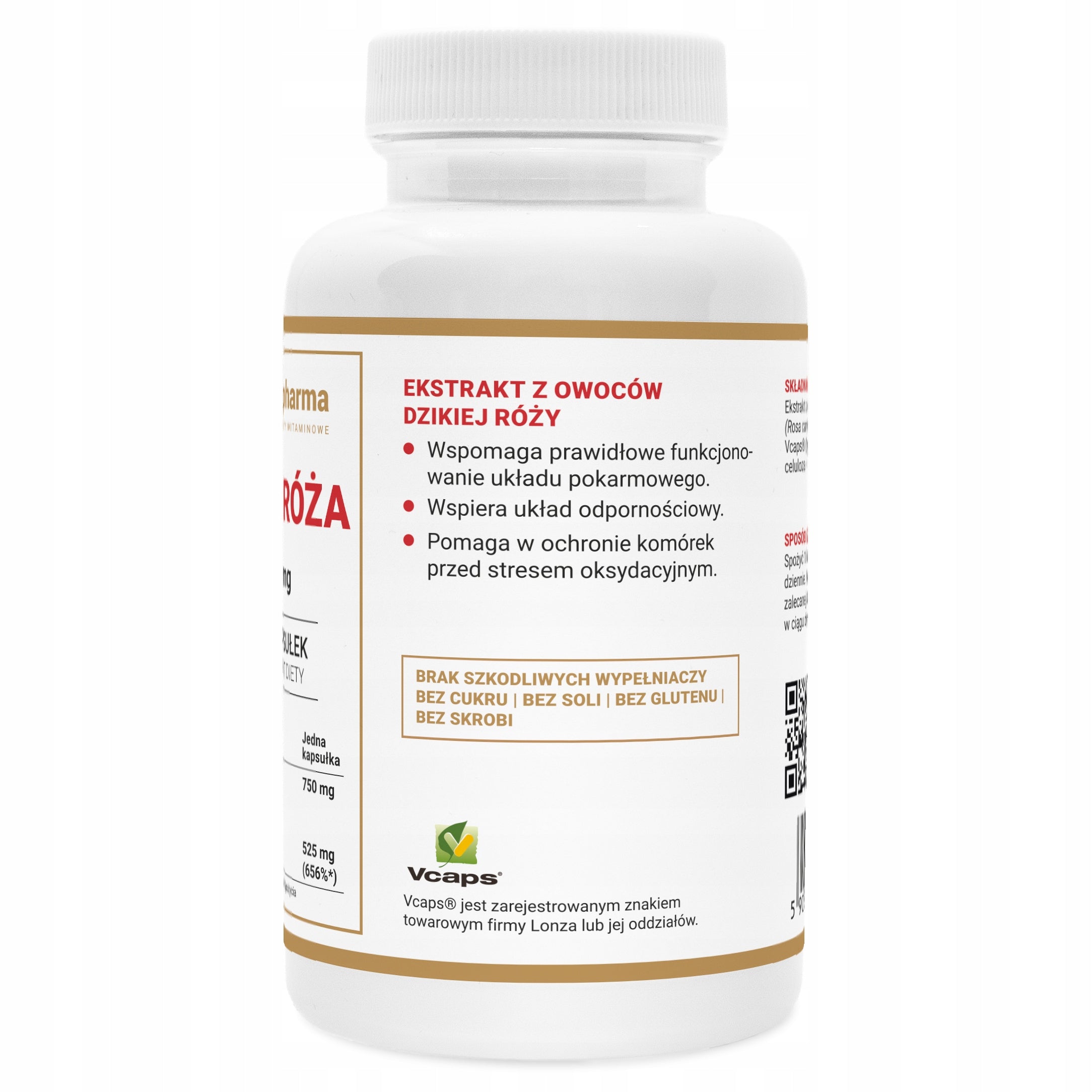 WILD ROSE 750 mg Vitamin C Resistance Carotenoid Skin Pressure 120 kap Expiration date not specified