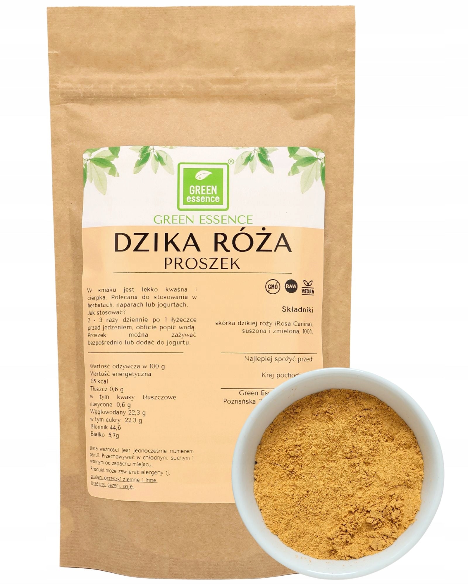 WILD ROSE PEEL GROUND 500g vitamin c natural powder EAN (GTIN) 5902315413740