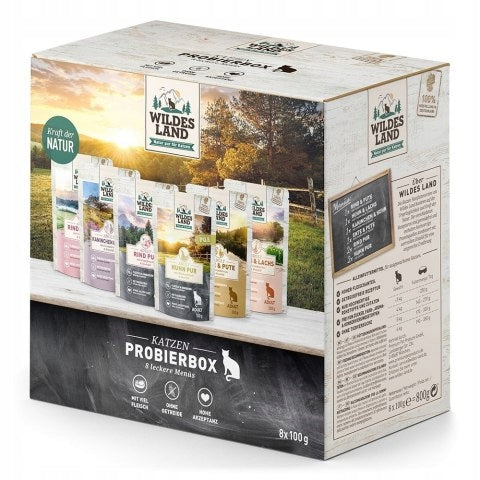 WILDES LAND CAT Box trial - cat sachets (8x100g)