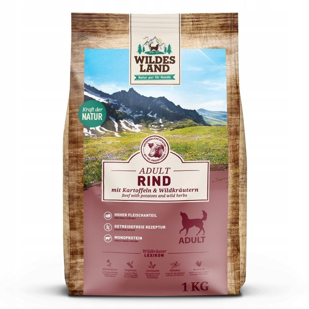 WILDES LAND DOG Rind beef with potatoes and herbs 1kg premium for dog