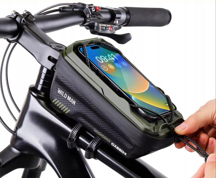 WILDMAN Bicycle Frame Pouch Phone Case Holder 1L Waterproof Hard Brand Wild Man
