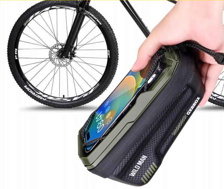 WILDMAN Bicycle Frame Pouch Phone Case Holder 1L Waterproof Hard