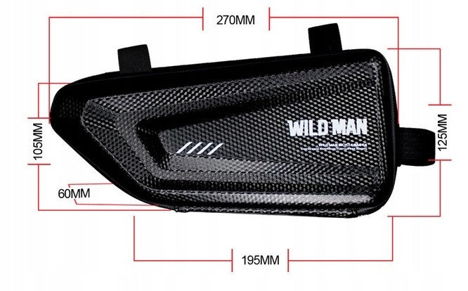 WILDMAN Bicycle Pouch WATERPROOF ROOMY Bag Model Wildman E4