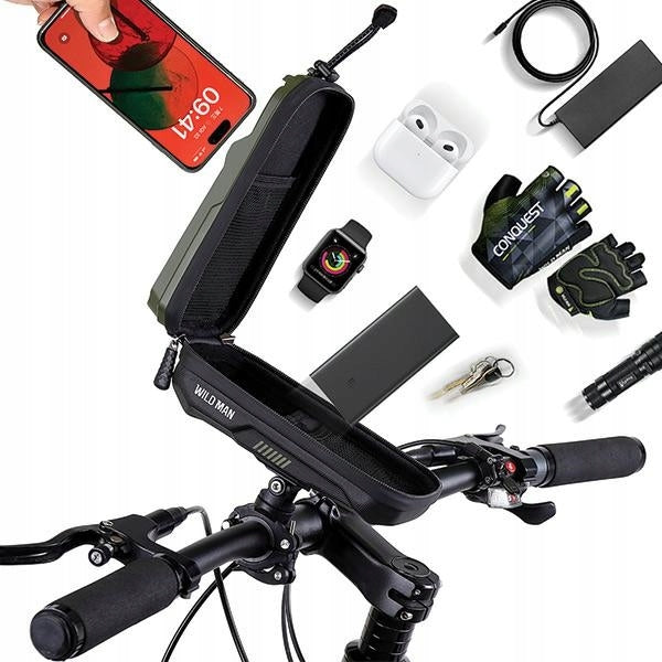 WILDMAN Bicycle frame pouch GX330bike holder green/green For mobile