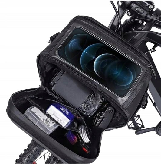 WILDMAN GS9 Bike Handlebar Bag Black Frame Pouch Holder 3L Brand Wild Man