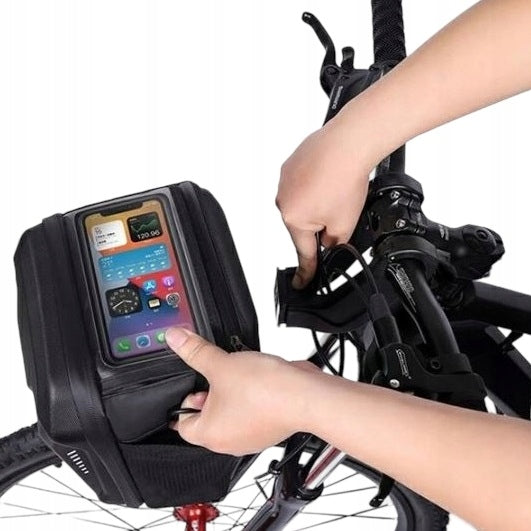 WILDMAN GS9 Bike Handlebar Bag Black Frame Pouch Holder 3L Capacity 3 l