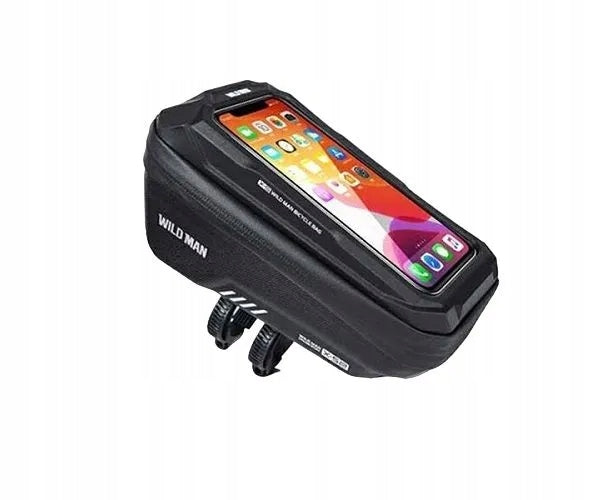 WILDMAN bicycle frame pouch with zipper 1L (4" - 7") XS2 black