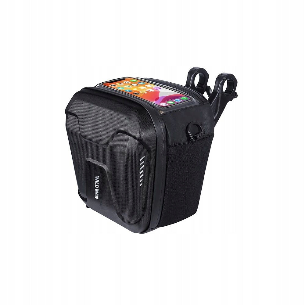 WILDMAN bicycle handlebar pouch with lock GS9 3L black Color black