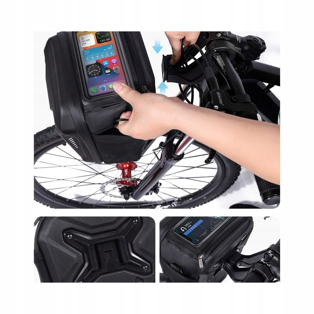 WILDMAN bicycle handlebar pouch with lock GS9 3L black Model GS9
