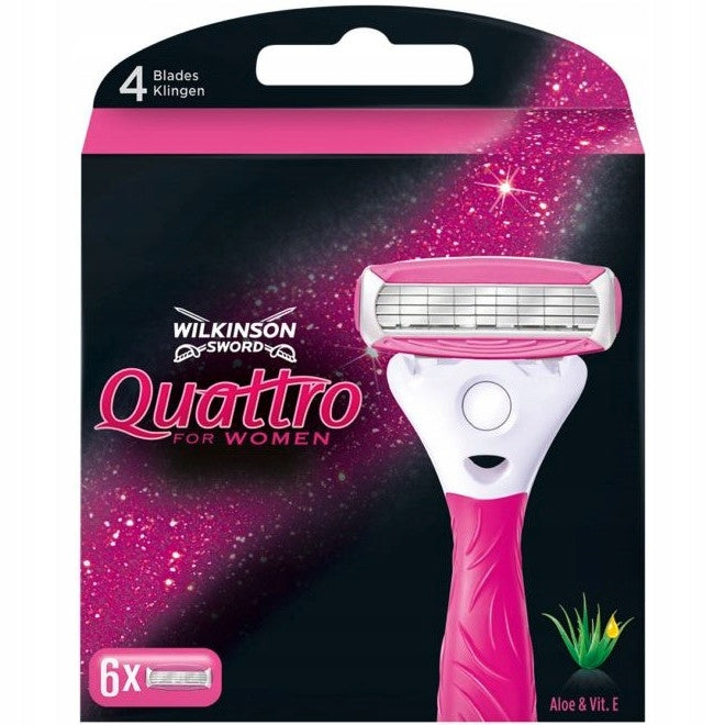 Scherköpfe Wilkinson Sword Quattro für Damen, 6 Stk. 