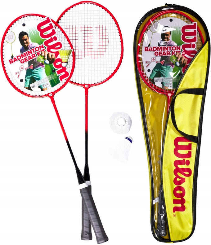 WILSON BADMINTON SET 2 RACKETS HYPER 6000 +LOTKI+BAG