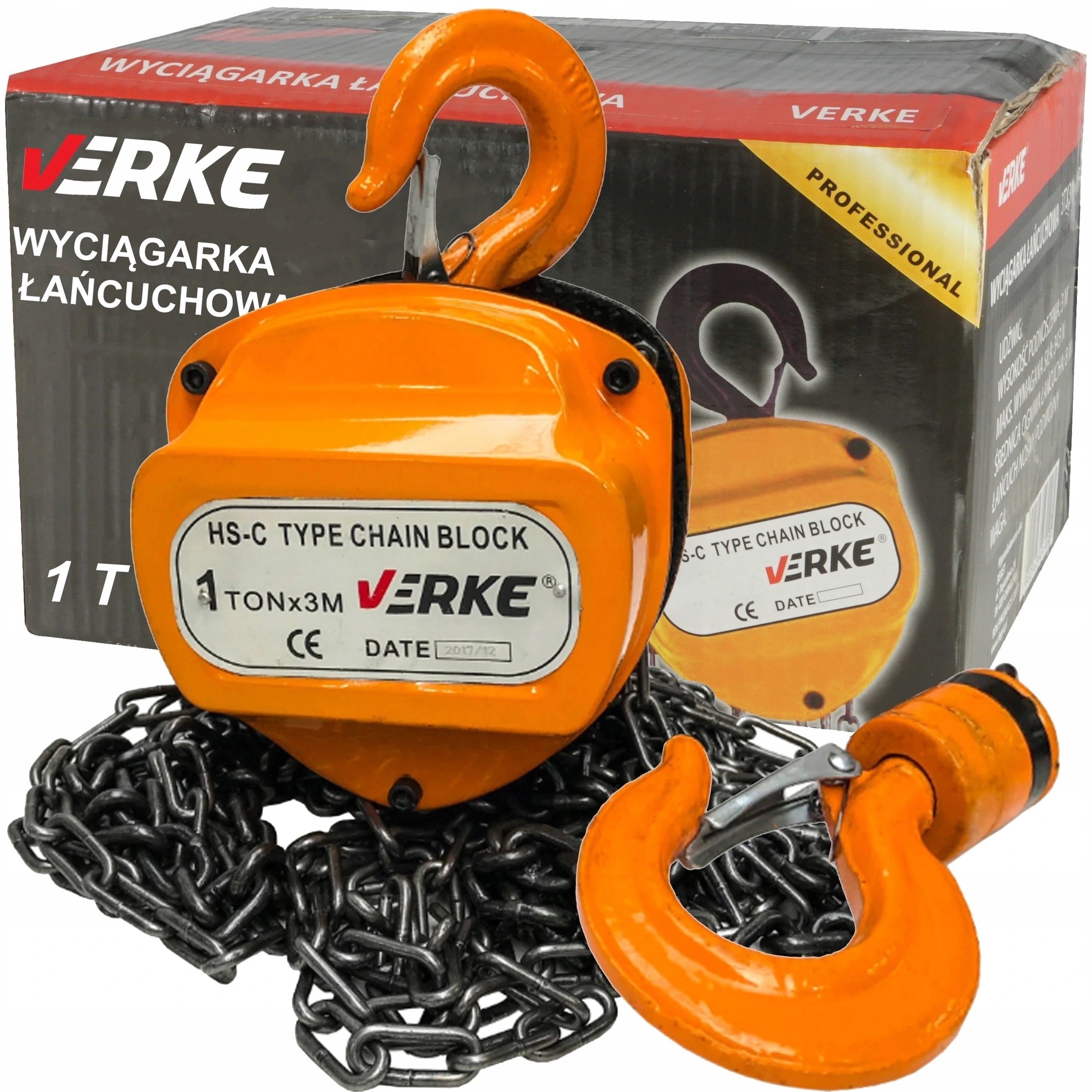WINCH MOTOR HOIST CHAIN MANUAL HOIST 1T STRONG Brand Verke