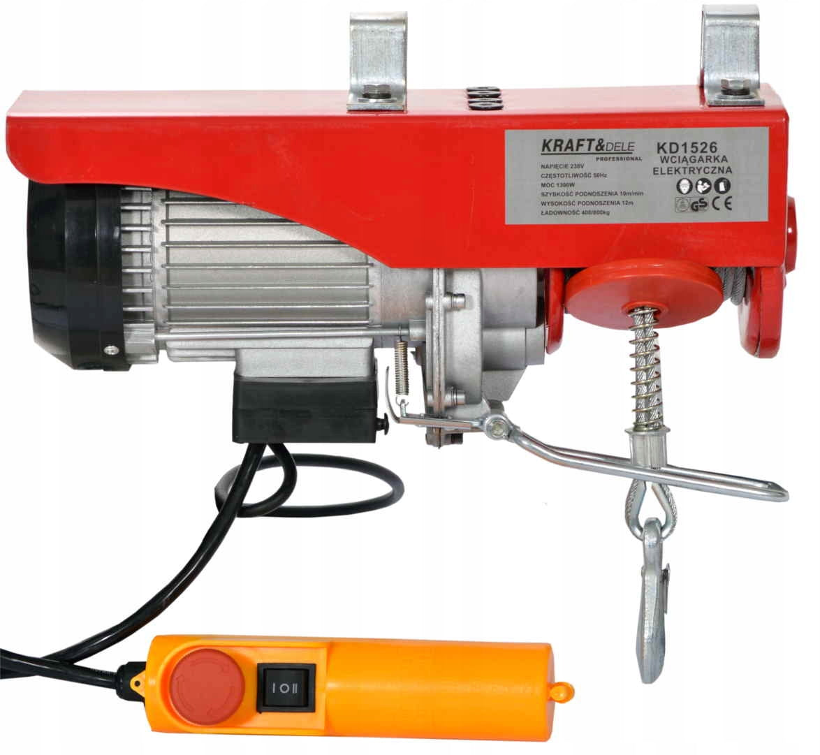 WINCH electric rope winch 800kg 230V BLOCKS Product weight with unit packaging 0.35 kg