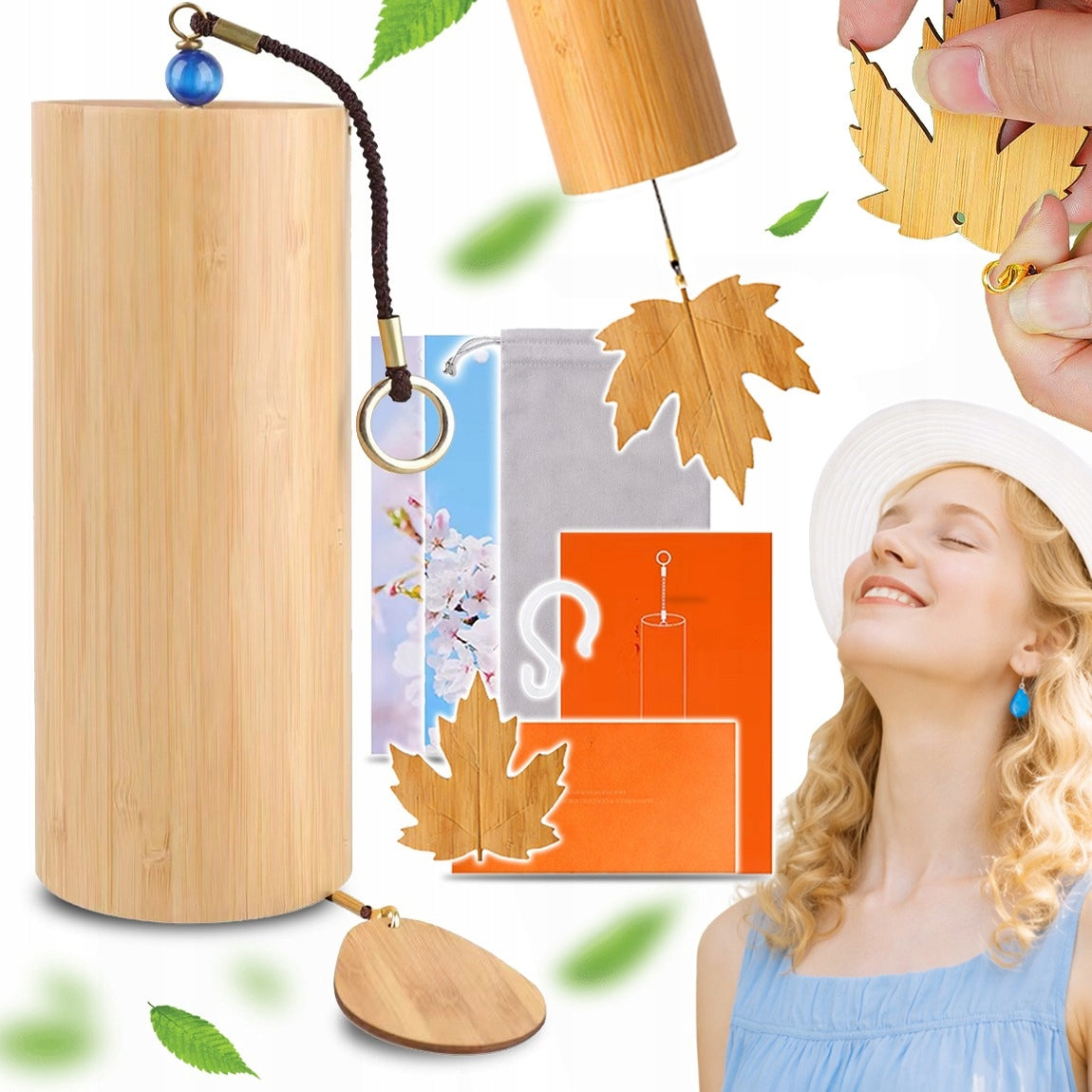 WIND CHIMES FOR MEDITATION WOODEN BAMBOO WIND CHIMES TONE C MAJOR