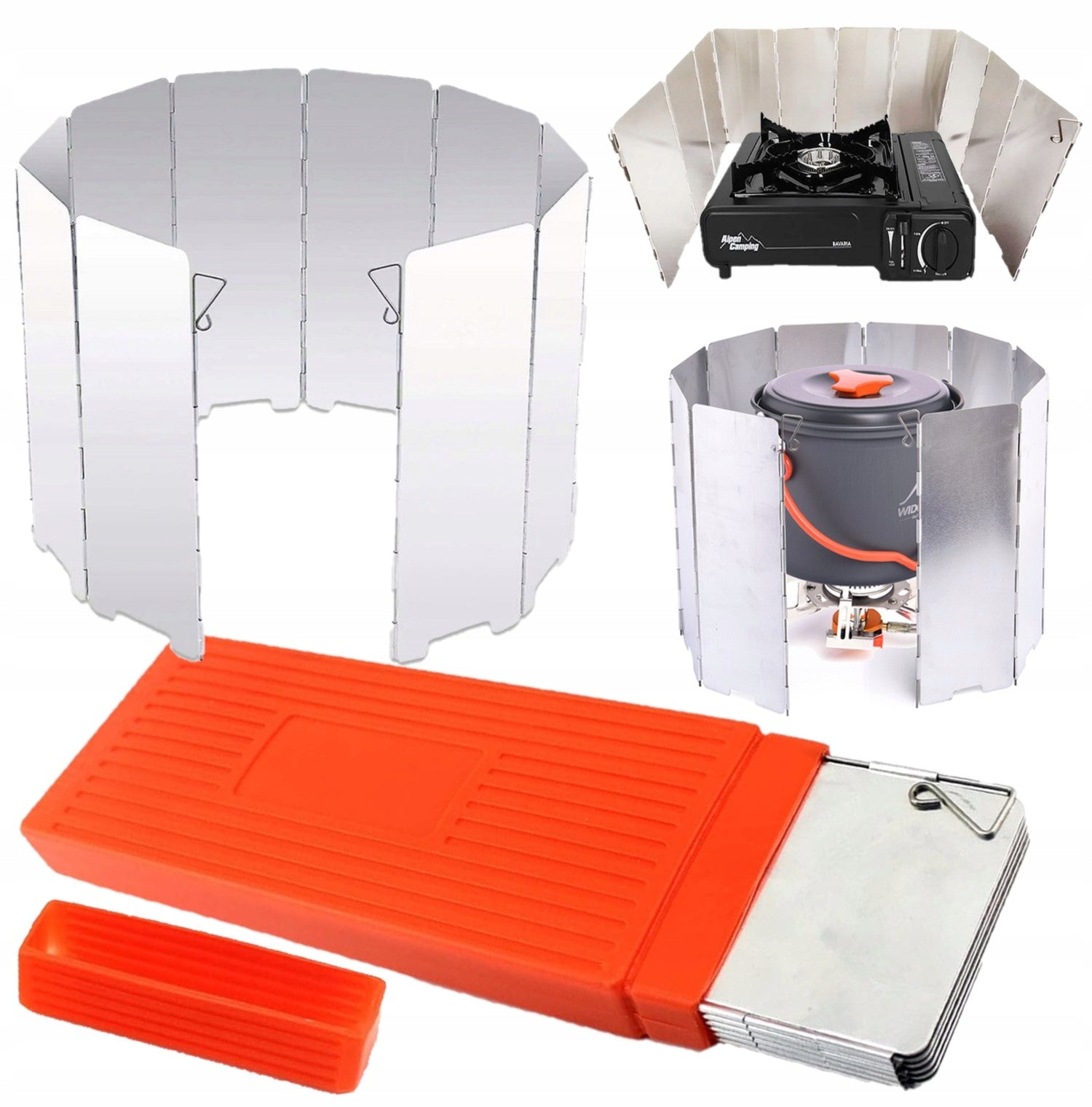 WIND COVER FOR BURNER STOVE FOLDING DESIGN 24x83 CM Packaging status original